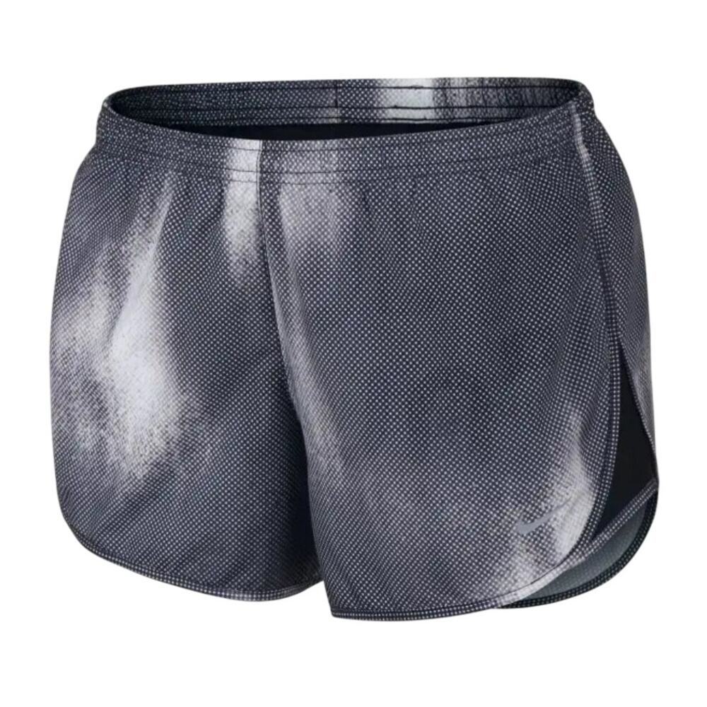 Nike Women's Dri-fit Tempo Running Shorts Black White Size Small 3" Inseam Print
